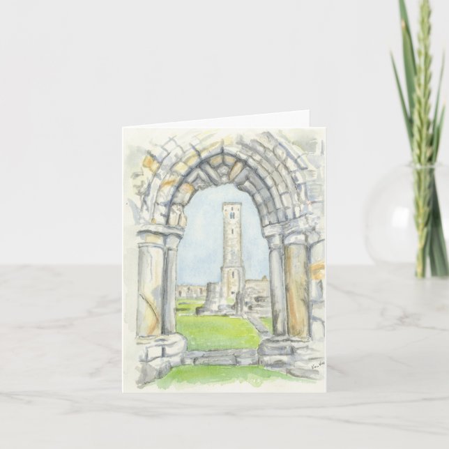 Cartão de saudação dobrado com arte original (Frente)