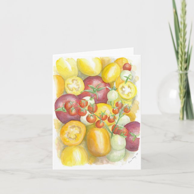 Cartão de saudação dobrado com arte original (Frente)