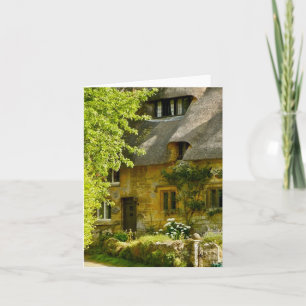 Cartão de saudação dobrado com o motivo da Inglate