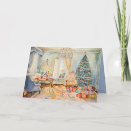 Cartão de Saudação Dobrado da Manhã de Natal