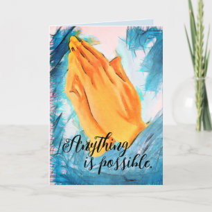 Cartão de Saudação Dobrado das Mãos