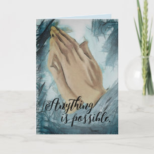 Cartão de Saudação Dobrado das Mãos