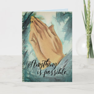 Cartão de Saudação Dobrado das Mãos