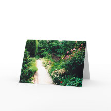 Cartão de saudação dobrado de 5" x 7" para o camin