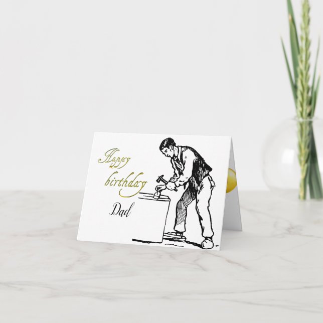 Cartão de Saudação Dobrado de aniversário do carpi (Frente)