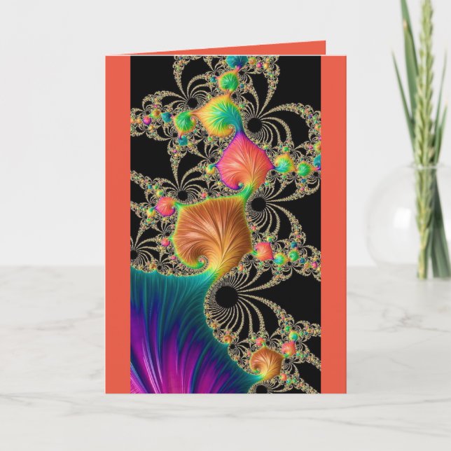 Cartão de saudação dobrado - Dentro Vazio (Frente)