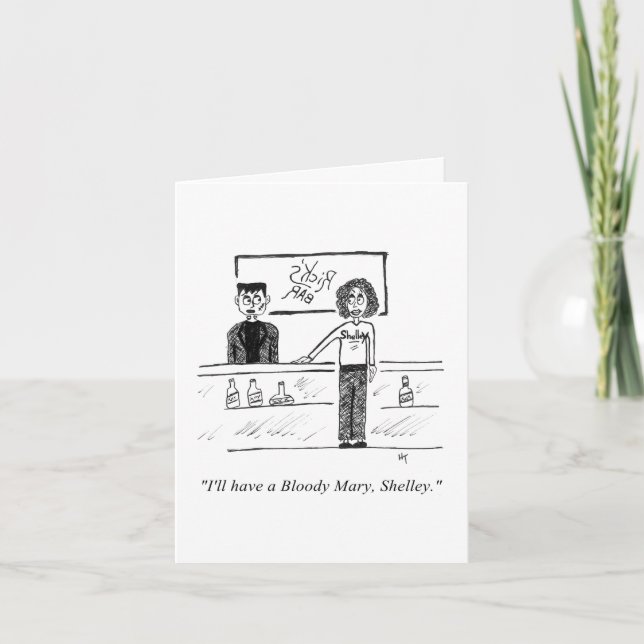 Cartão de saudação dobrado (dentro vazio) (Frente)