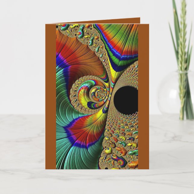 Cartão de saudação dobrado - Dentro Vazio (Frente)