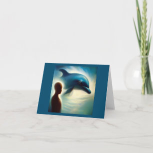 Cartão de Saudação Dobrado do Golfinho 2 Animal Sp