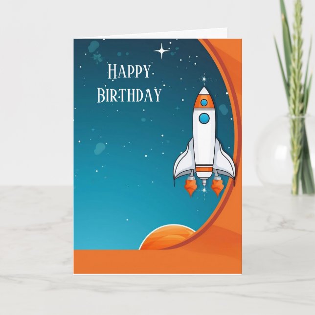 Cartão de Saudação Dobrado do Shuttle de Espaço Mo (Frente)