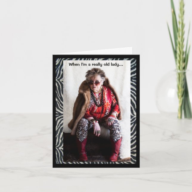 Cartão de saudação dobrado e com crescimento humor (Frente)