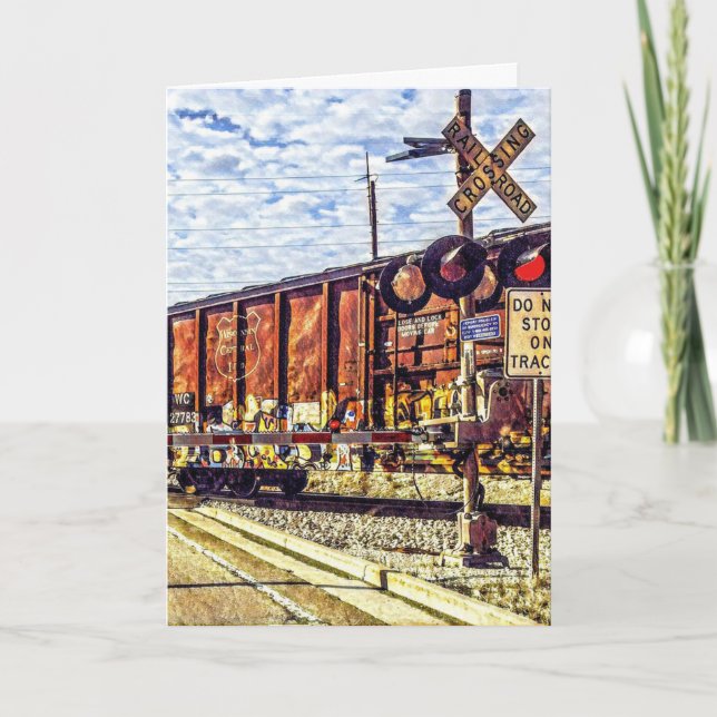 Cartão de Saudação Dobrado - Faça uma boa viagem! (Frente)