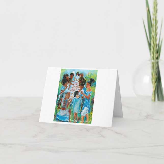 Cartão de saudação dobrado "Mesa de caranguejo" (Frente)