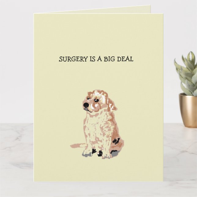 Cartão de saudação dobrado Obtenha boas cirurgias (Planta pequena)