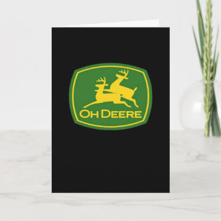 Cartão de Saudação Dobrado Oh Deer Design Moderno