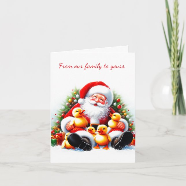 Cartão de Saudação Dobrado pela Família Pato Antig (Frente)