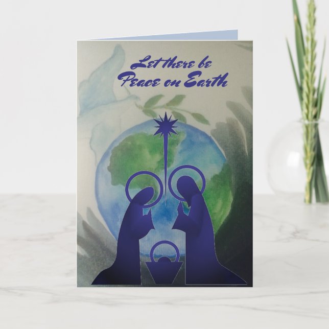 Cartão de Saudação Dobrado pela Paz Mundial (Frente)