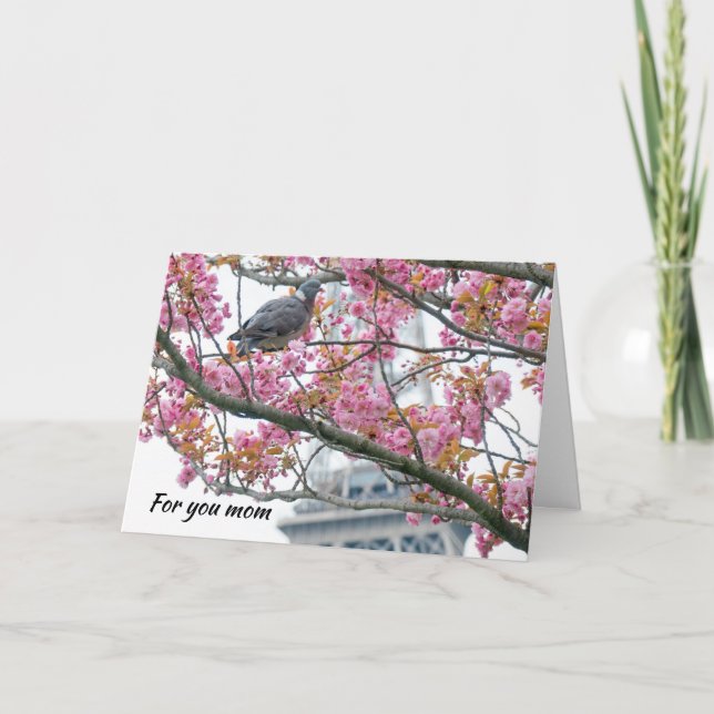 Cartão de saudação dobrado pelo dia de as mães (Frente)