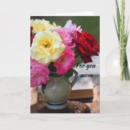 Cartão de saudação dobrado pelo dia de as mães