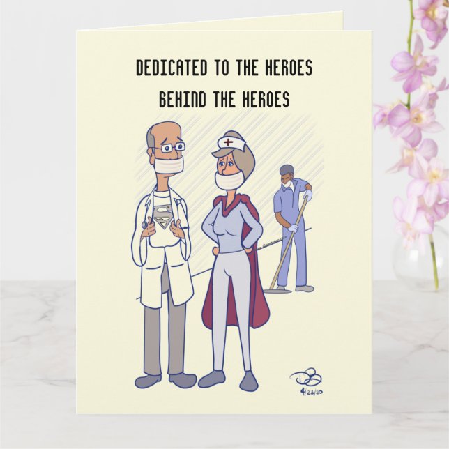 Cartão de saudação dobrado pelo herói (Orquídea)