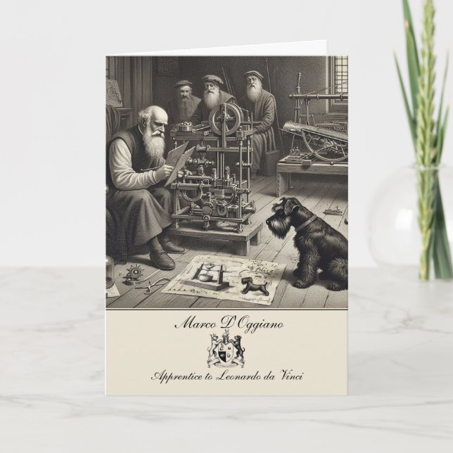 Cartão de Saudação Dobrado pelo Histórico do Funny (Frente)