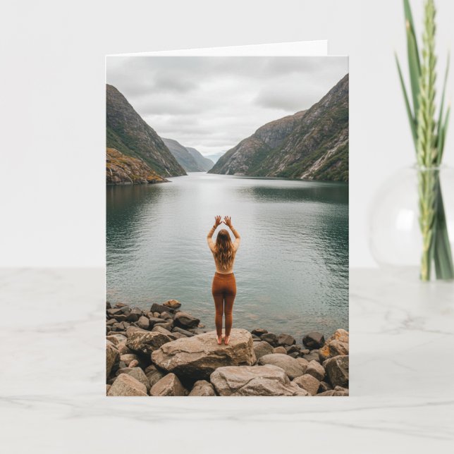 Cartão de saudação dobrado standard de 5" x 7" (Frente)