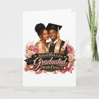 Cartão de Saudação Dobrável Graduado Com Graça