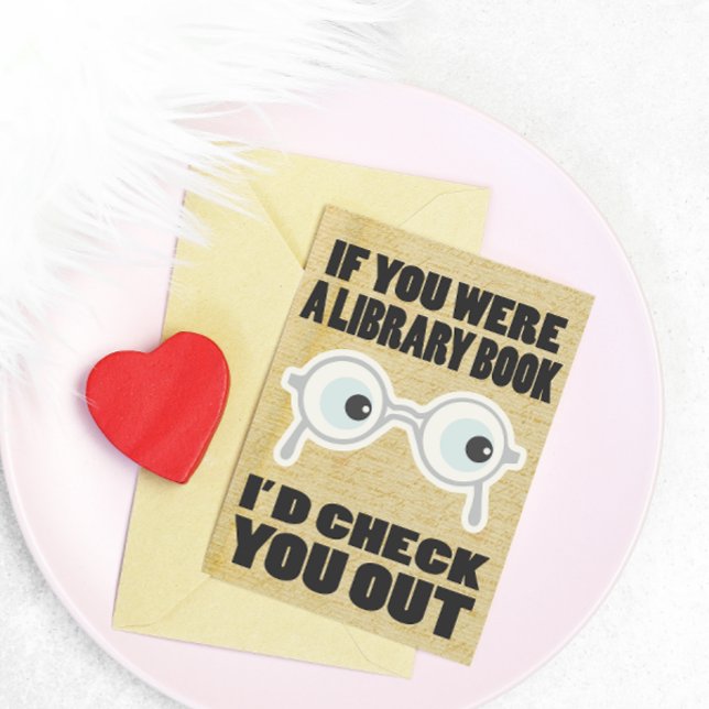 Cartão de Saudação dos Amantes do Livro de Namorad (Your love life will be totally “booked” up with this adorable card for book worms.)