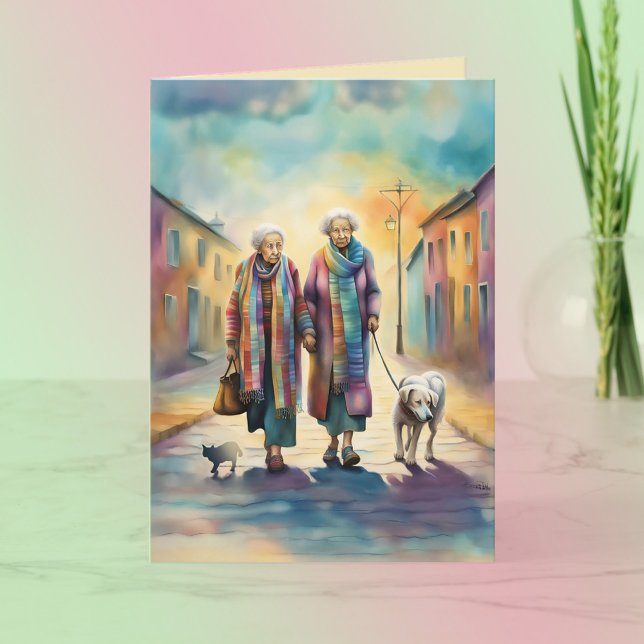 Cartão de Saudação dos Melhores Amigos Antigos (Criador carregado)