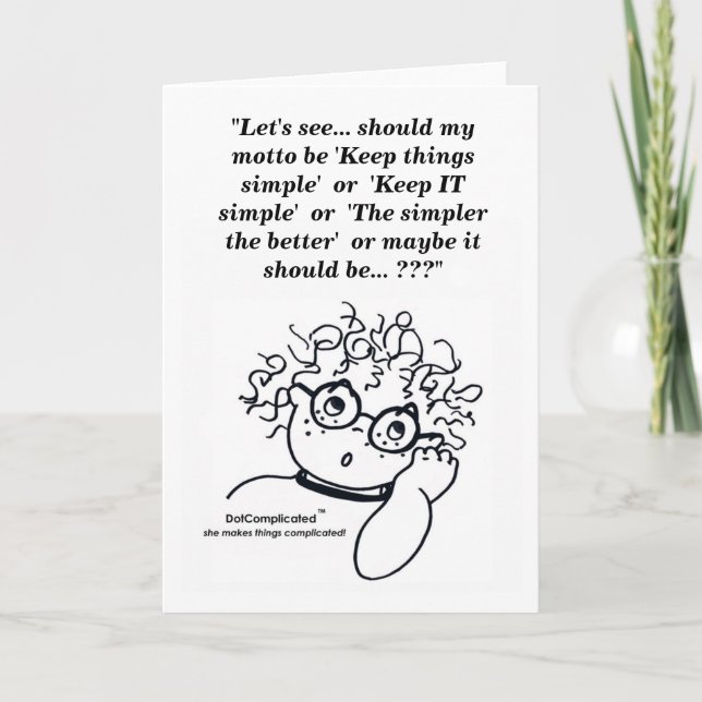 Cartão de Saudação DotComplicated(TM) (Frente)