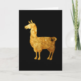 Cartão de Saudação Dourado Llama