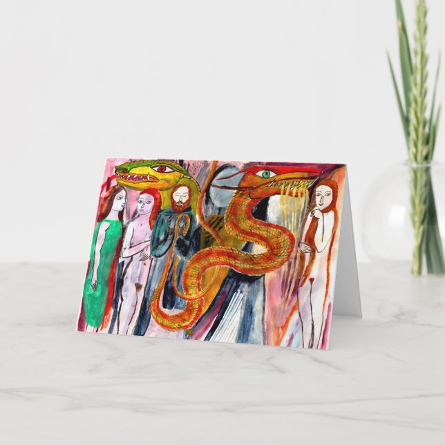 Cartão de saudação Dragon Utopia (Frente)