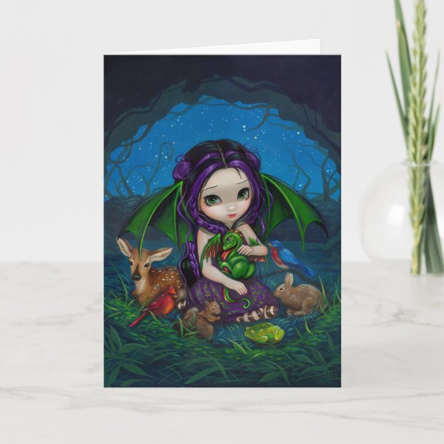 Cartão de saudação "Dragoning Garden III" (Frente)