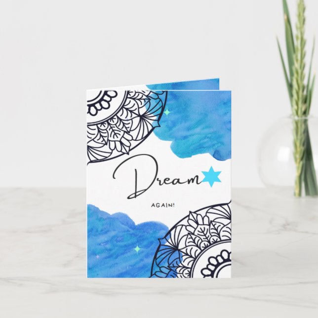 Cartão de saudação Dream, pequeno, 4" x placa dobr (Frente)