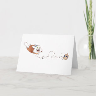 Cartão de Saudação Dreidel de Lupin