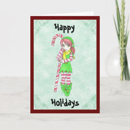 Cartão de Saudação Elf de Natal