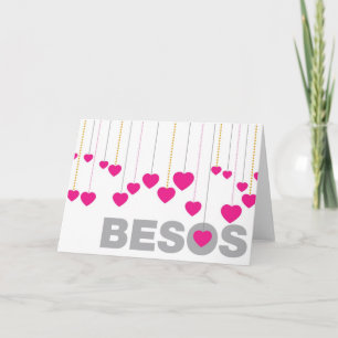 Cartão de Saudação em Branco Besos