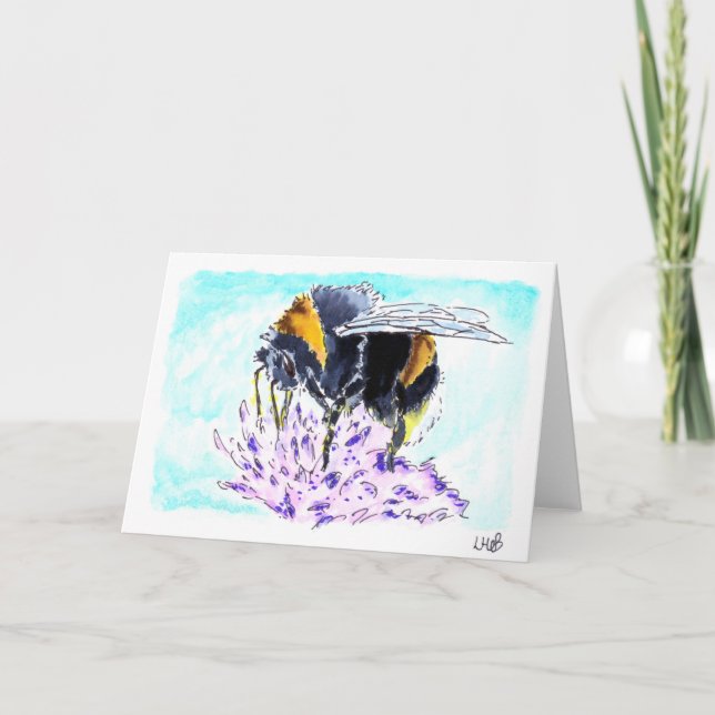 Cartão de saudação em branco da Abelha Bumble (Frente)