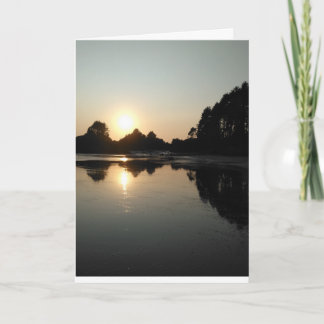 Cartão de Saudação em Branco - Pôr do Sol em Tofin