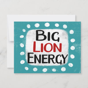 Cartão de Saudação Energética Big Lion