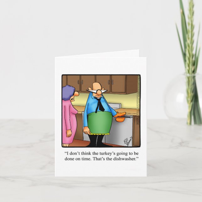 Cartão de Saudação Engraçado de Ação de Graças "Es (Frente)