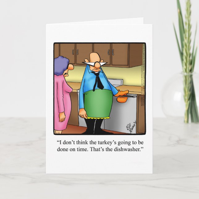 Cartão de Saudação Engraçado de Ação de Graças "Es (Frente)