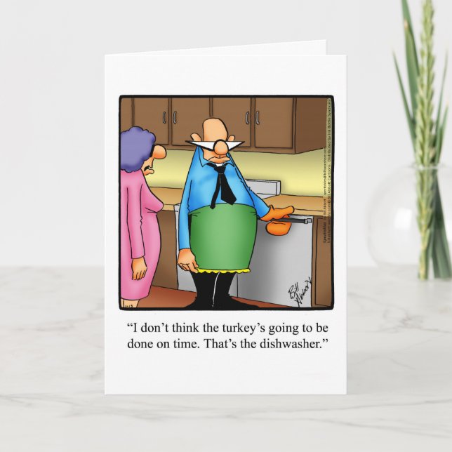 Cartão de Saudação Engraçado de Ação de Graças "Es (Frente)