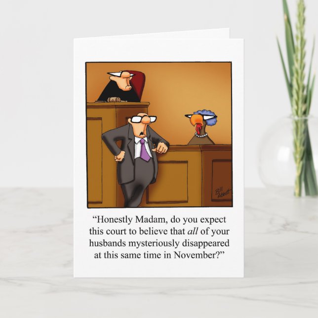 Cartão de Saudação Engraçado de Ação de Graças "Es (Frente)