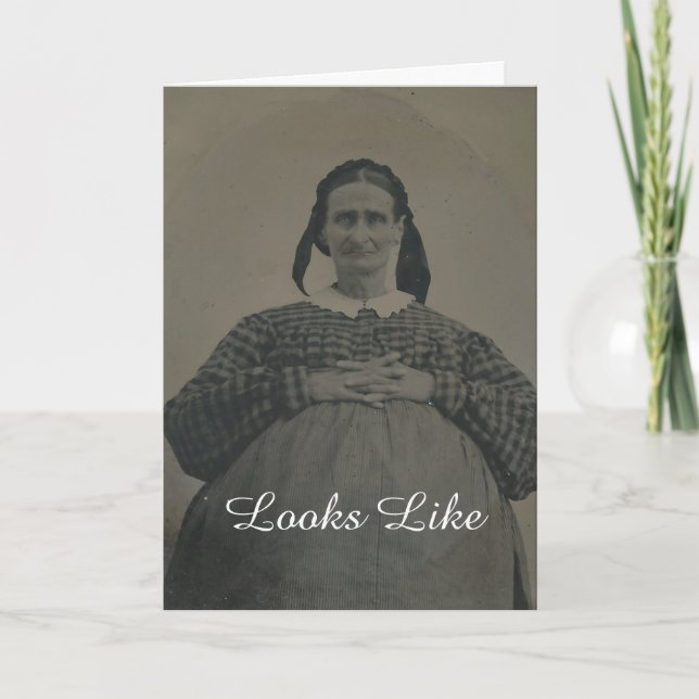 Cartão de Saudação Engraçado de Gravidez (Frente)