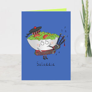 Cartão de Saudação Engraçado de Salada Escocês