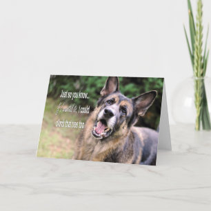 Cartão de saudação engraçado para cães German shep