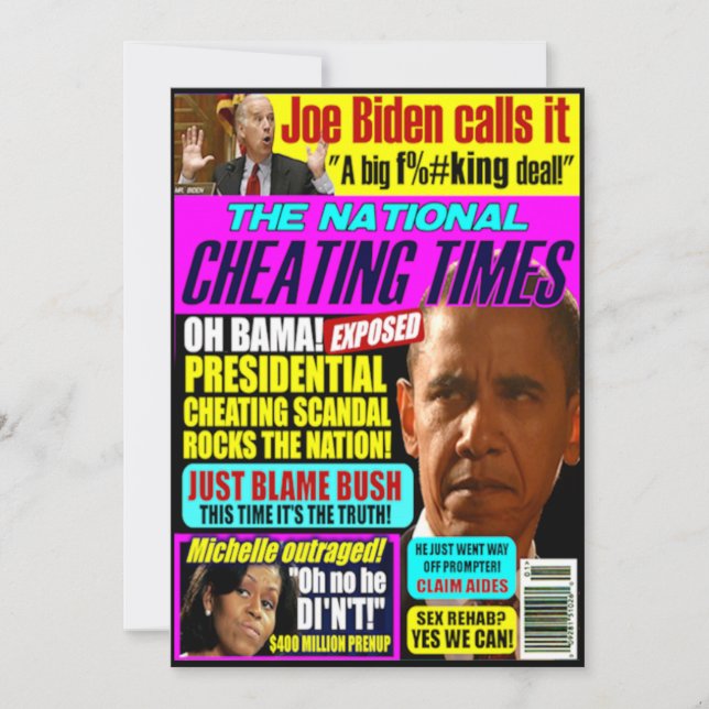 Cartão de Saudação Escândalo Obama (Frente)