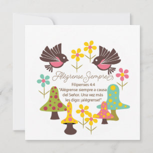 Cartão de saudação espanhol sempre feliz