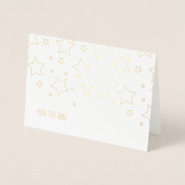 Cartão de Saudação Etch Gold Foil STARS (Frente)